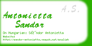 antonietta sandor business card